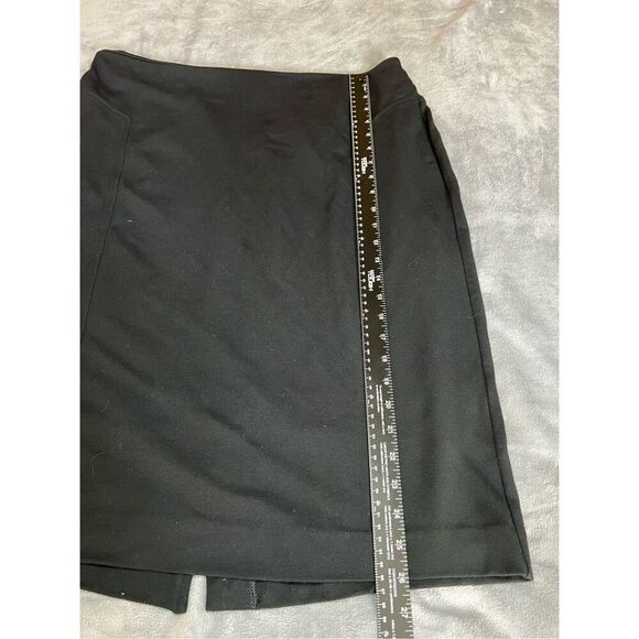 Talbots Skirt Womens Size 14W Black Pencil Stretch Knit Rayon Zip Back Casual - Picture 6 of 7